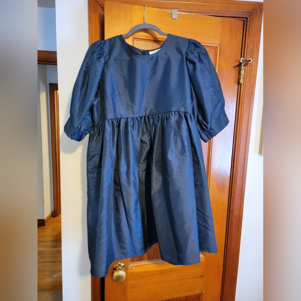 Women's Textured Puff Sleeve Mini Dress Kiki Vargas x Target Size L